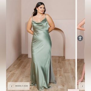 Sage green bridesmaid dress